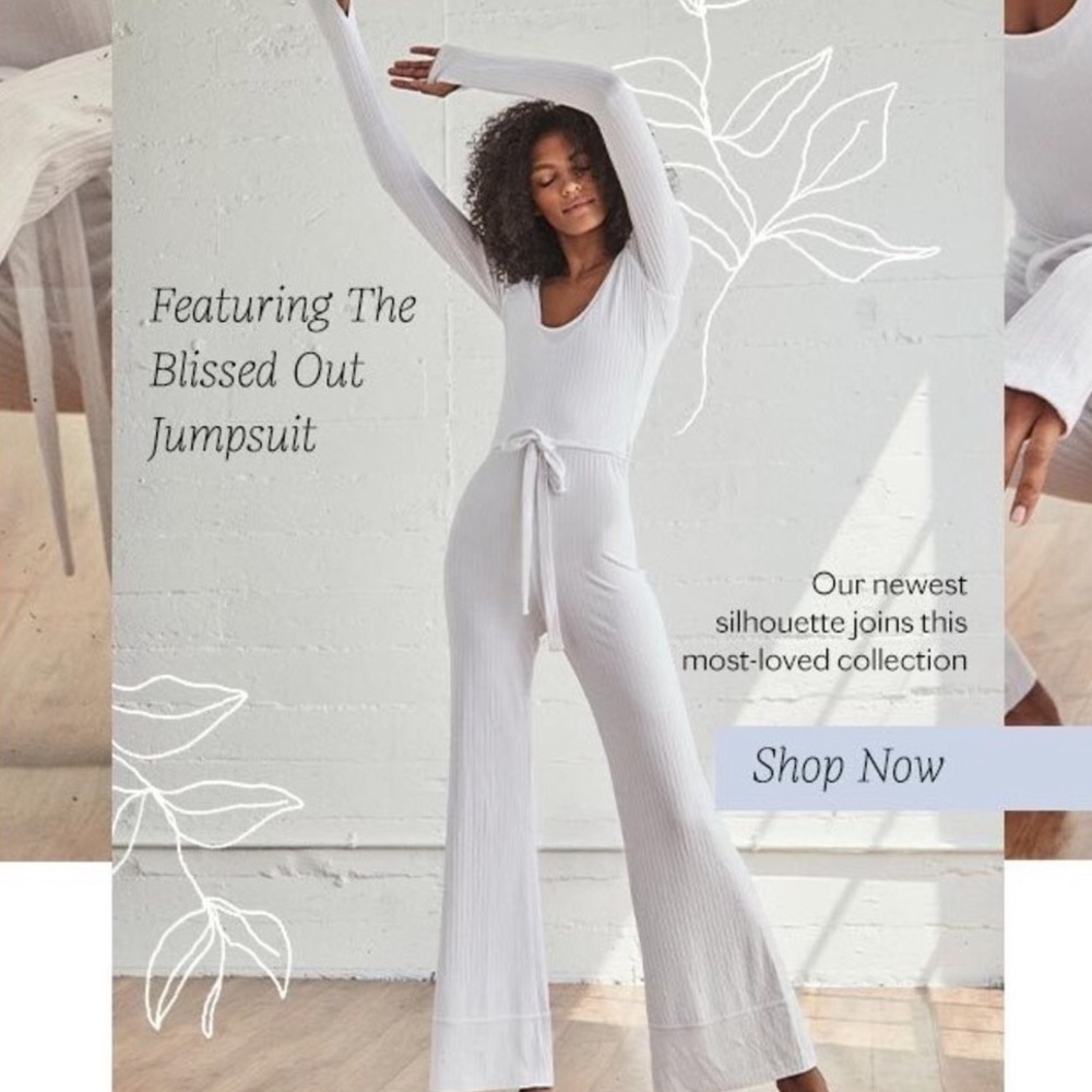 NWOT Free People Blissed Out Jumpsuit in White